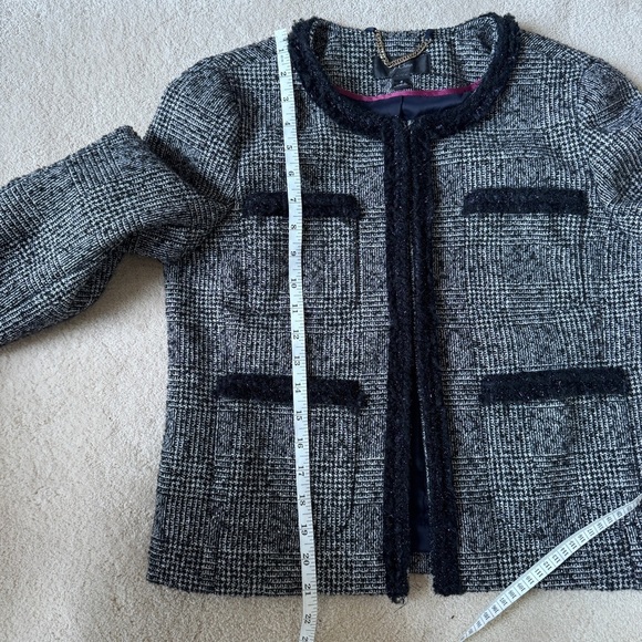J. Crew Black and Gray Tweed Lady Jacket Blazer - Picture 10 of 10